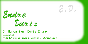 endre duris business card